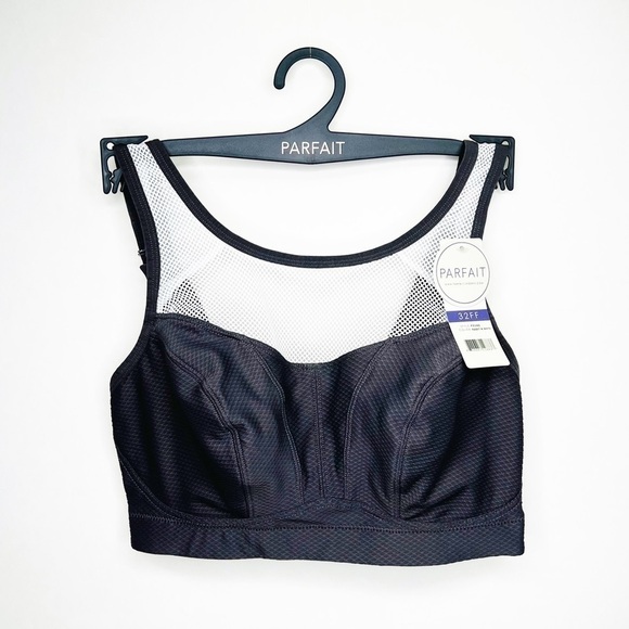 Parfait Active Wireless Yoga Sports Bra Size 32H P5542 Rabbit (gray) w/White NWT - Picture 4 of 10